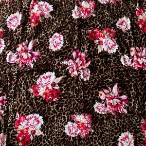 Victoria's Secret Floral Leopard Print Scarf